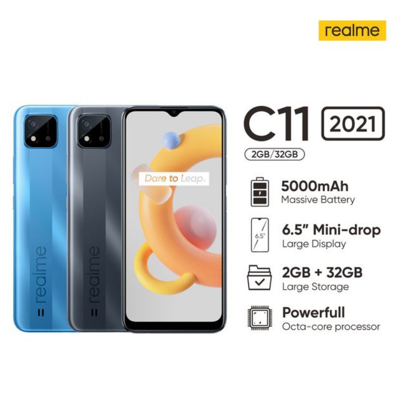 realme c11 2021 2 32 dan 4 64 garansi resmi 1 tahun