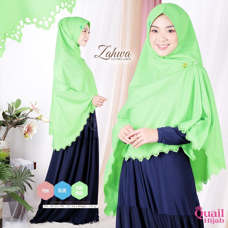 ZAHWA ORIGINAL QUAIL HIJAB | KHIMAR JUMBO QUAIL | KHIMAR HIJAUMUDA | KHIMAR SYARI QUAIL