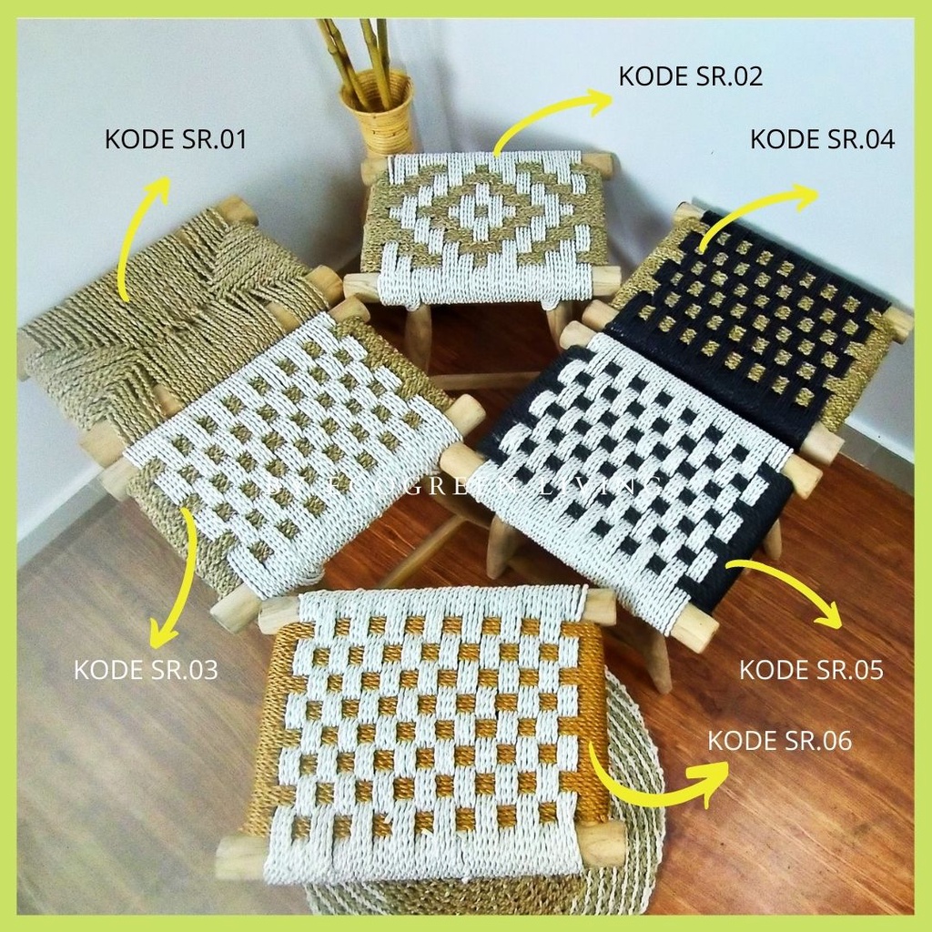 [NEW PRODUCT] Recta Stool Seagrass / kursi / bangku Kotak Anyaman Enceng gondok / Stool Seagrass Rectangle Aesthetic