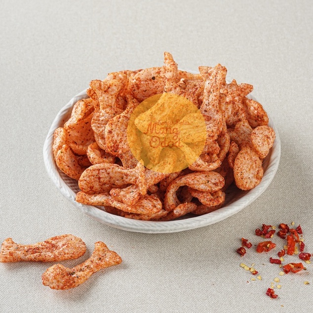

Kerupuk Ikan Pedas khas Mang Odod. Super Gurih! Ukuran: 250 gram.