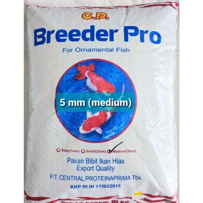 Breeder Pro Makanan Ikan Koi CP Baby Fish Food Butiran 5mm Kemasan1kg