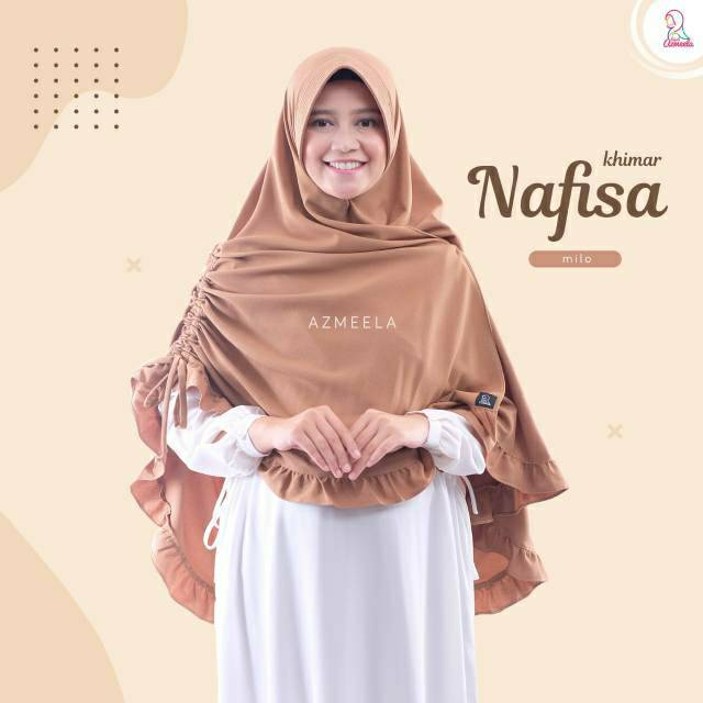 Khimar jilbab  instan serut syari NAFISA Azmeela Hijab 