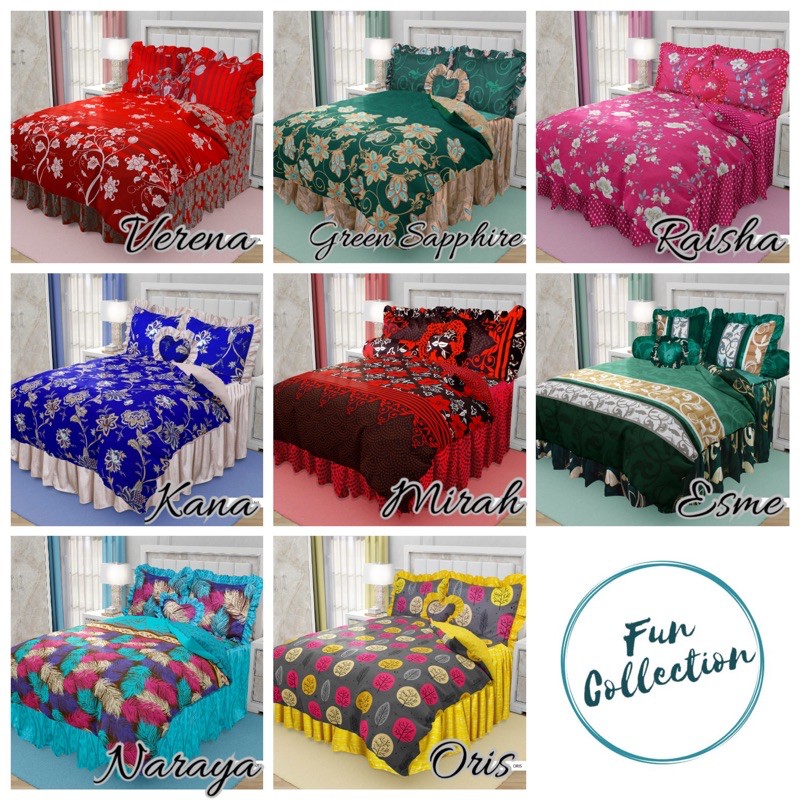 California Bedcover Sprei Rumbai 180x200 Mirah Verena Green Sapphire Naraya Bc 180 King Size Shopee Indonesia