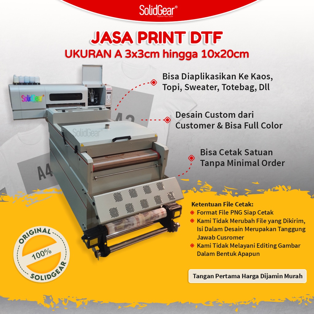 

Jasa Cetak Print Stiker Sticker Sablon Setrika DTF Solid Gear Sudah Siap Press Ukuran 3x3 Cm Sampai Dengan 10x20 Centimeter Berkualitas Anti Luntur Dan Tahan Lama