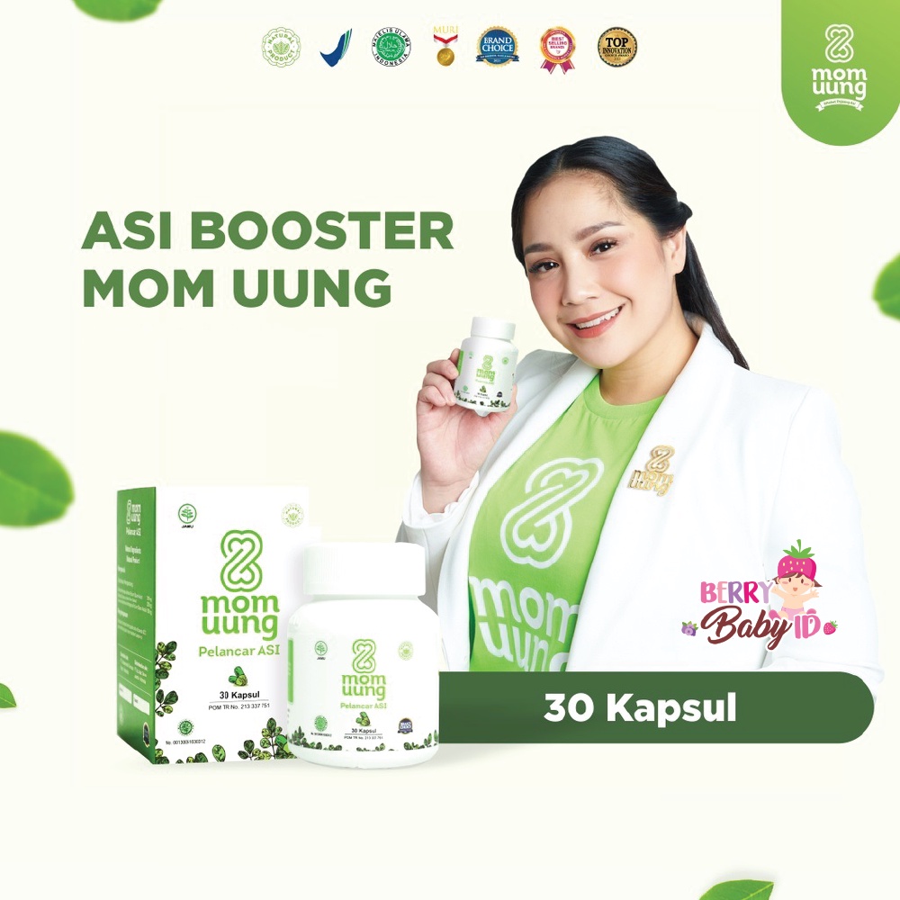 Mom Uung Pelancar ASI Booster Ibu Menyusui 30 60 Kapsul Berry Mart