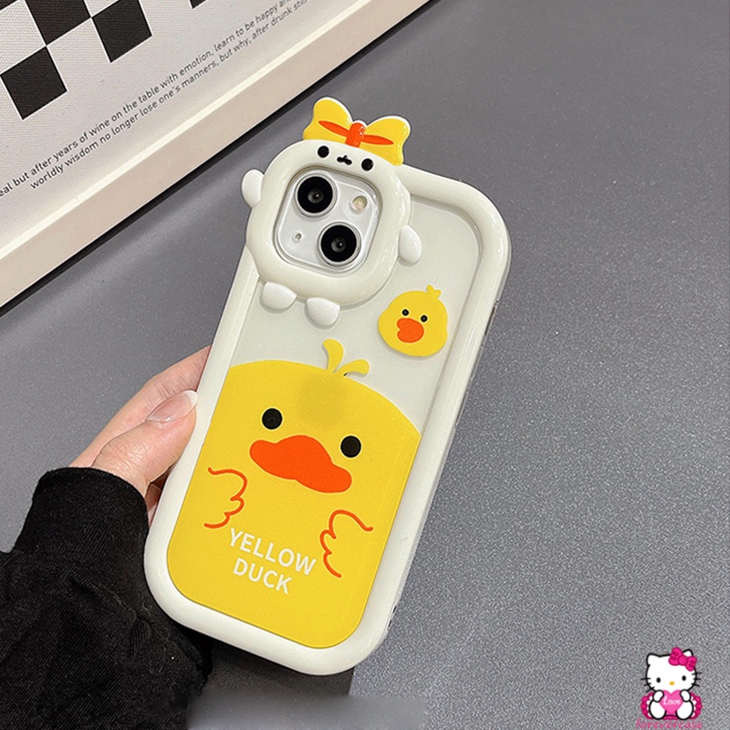 Soft Case TPU Motif Kartun Bebek Kuning 3D Untuk iPhone 11 Pro MAX 6 6S 8 7 Plus XR 13 12 11 Pro MAX X XS MAX SE 2020