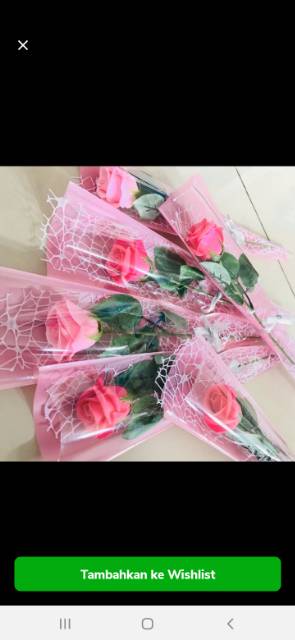 PINK BOUQUET ROSE SOAP FLOWER BUKET BUNGA SABUN MAWAR HADIAH VALENTINE