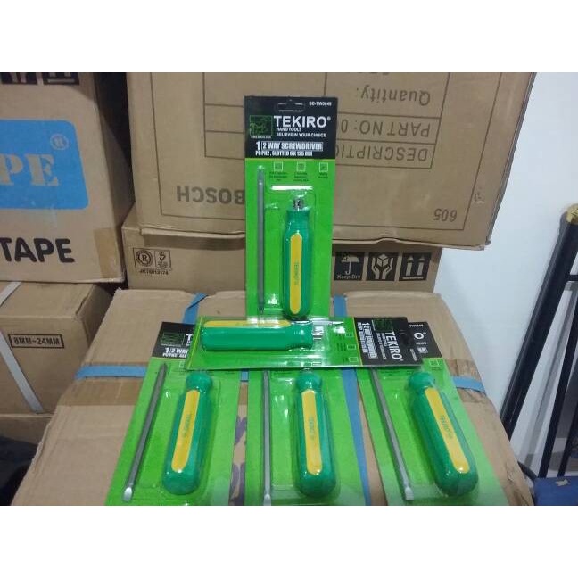 ORIGINAL TEKIRO OBENG BOLAK BALIK 2 ARAH / 2 WAY SCREWDRIVER TEKIRO