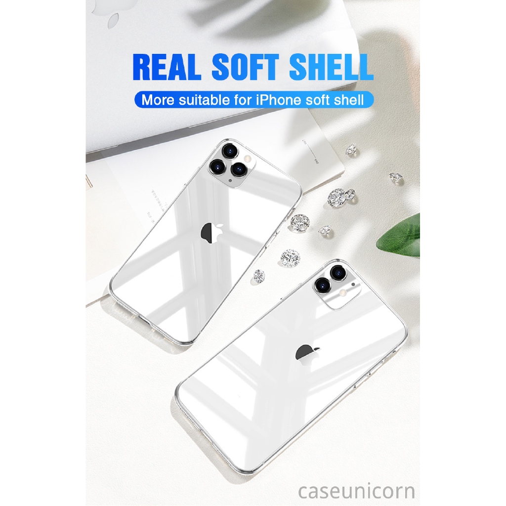 Soft Case TPU Transparan Untuk iPhone 11 12 13 14 Pro Max 6 6s 7 8 Plus X XR XS Max 11Pro 12Pro 13Pro 14Pro