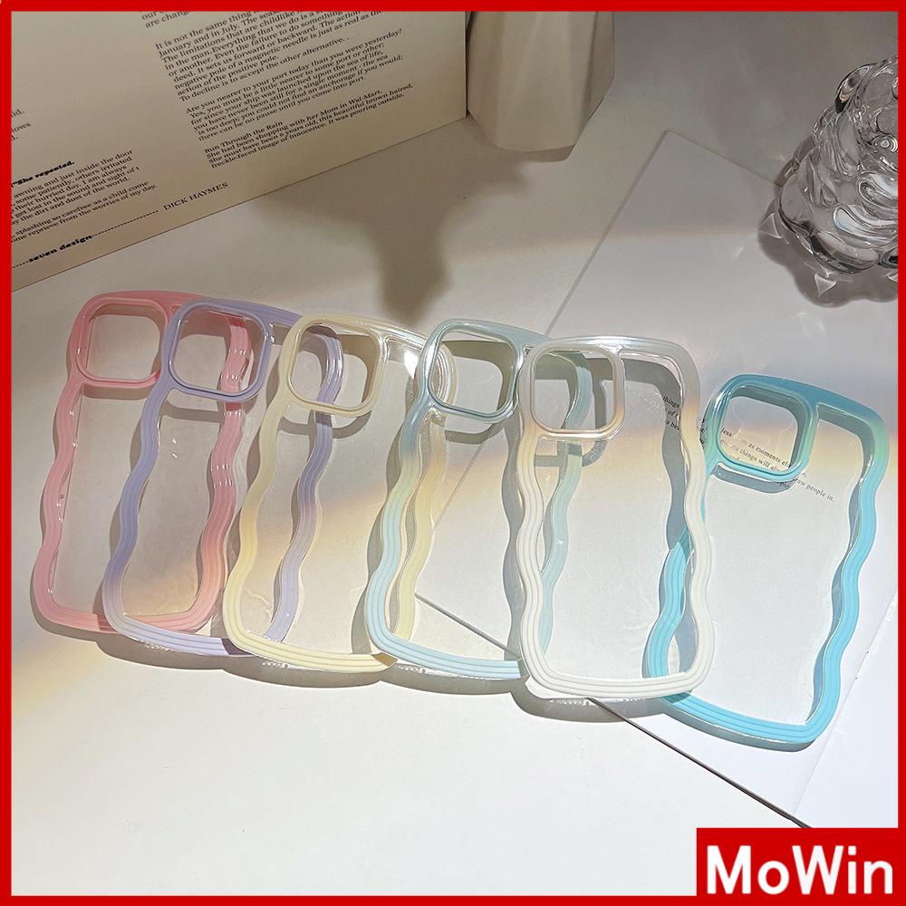 iPhone Case 2 in 1 Wave Candy Case Silicone Soft Case Clear Case Acrylic Frame Protection Camera Shockproof Compatible For iPhone 11 iPhone 13 Pro Max iPhone 12 Pro Max iPhone xr