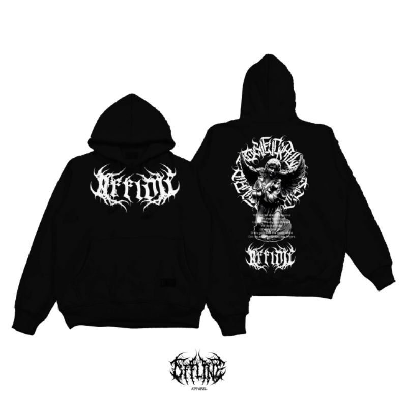 HOODIE OFFLINE ORIGINAL / HOODIE COWOK CEWEK / HOODIE HITAM KEREN