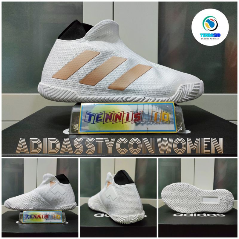 Sepatu Tenis Tennis Wanita ADIDAS STYCON - White/Gold