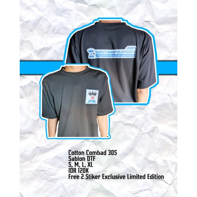 Kaos T-Shirt SudutLimaPuluhKota