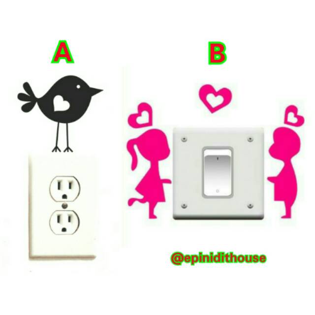 STIKER TOMBOL LAMPU / SAKLAR LAMPU DECAL STICKER