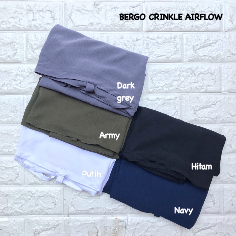 READY STOCK BERGO CRINKLE AIRFLOW / BERGO RAYON PREMIUM