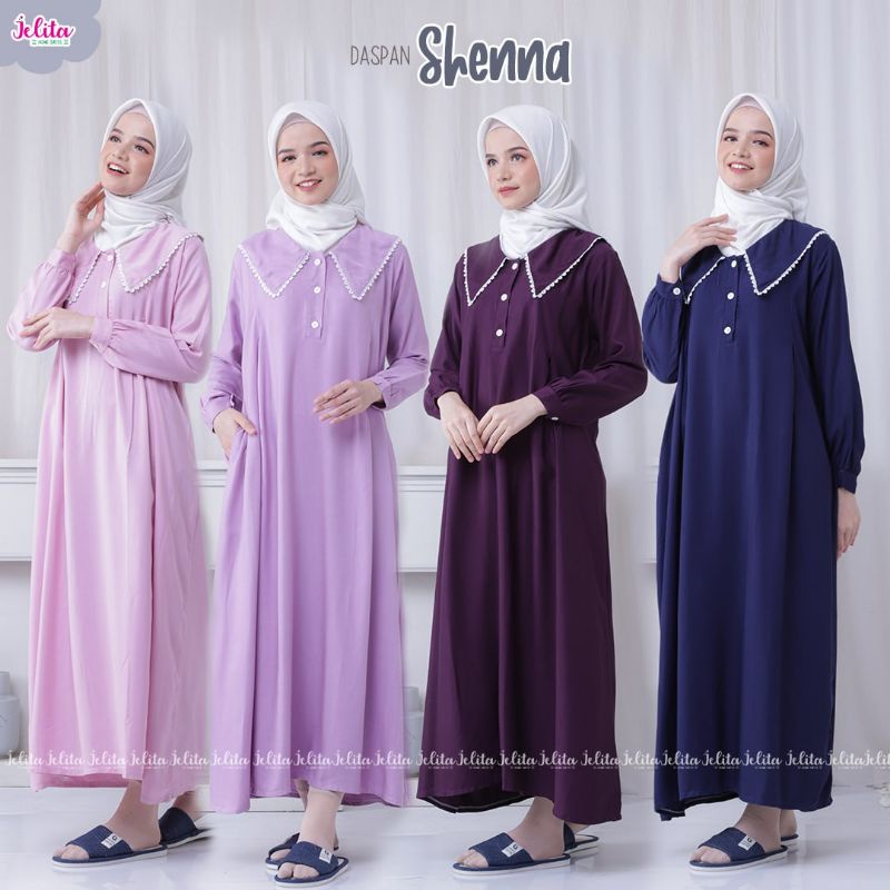 Homedress / Daster / Baju Wanita Jumbo Katun Rayon Twill Shenna by Jelita Homedress Size M, L, XL