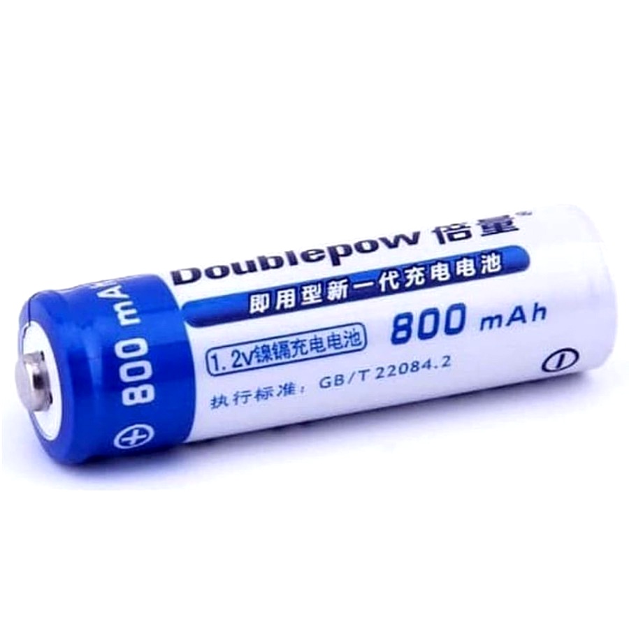 DOUBLEPOW Baterai Alkaline Rechargeable AA 800mAh 2 PCS