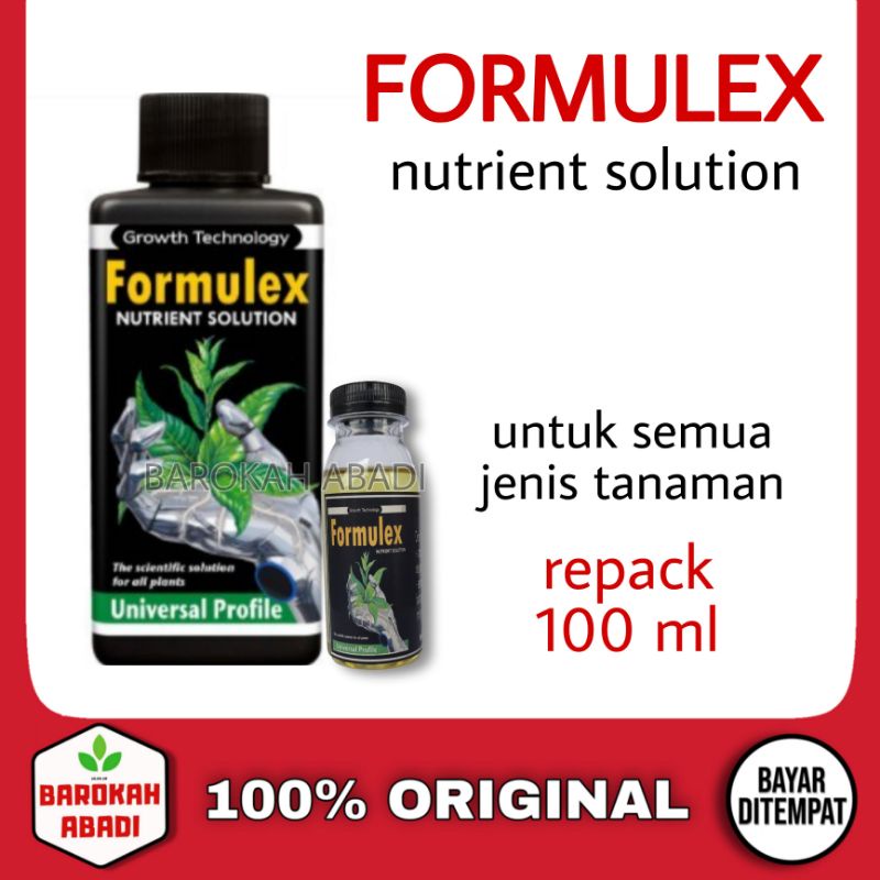 Formulex 100 ml nutrient solution by growth technology nutrisi untuk semua jenis tanaman