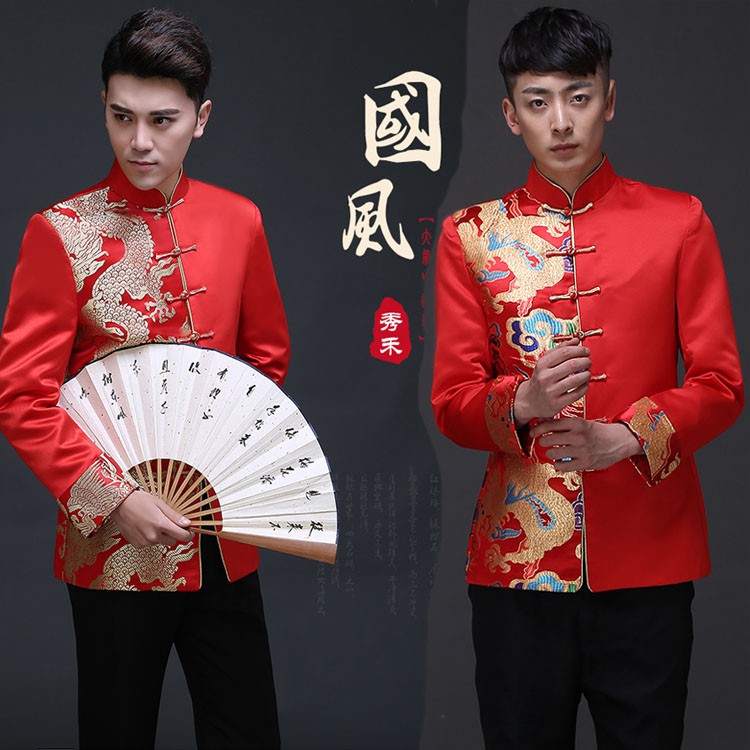 MAN C 025 BAJU  PRIA ATASAN  MODEL  CHEONGSAM VARIASI GAMBAR 