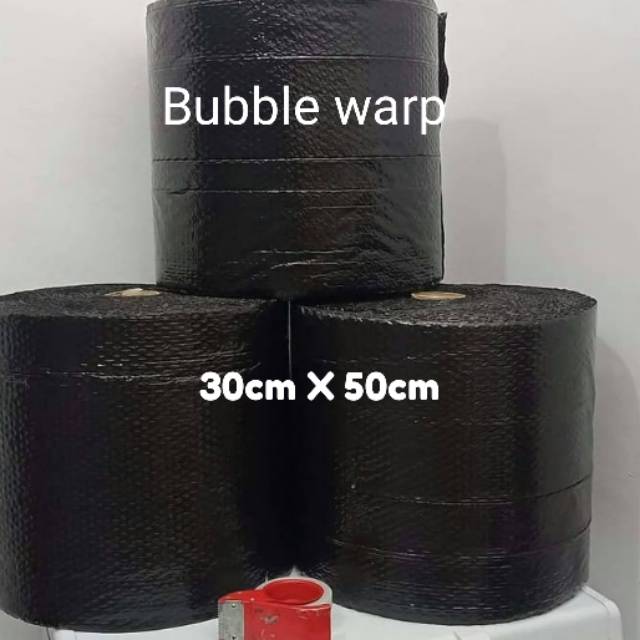 

Bubble warp hitam tebal 30cm X 50cm packing grab/gojek