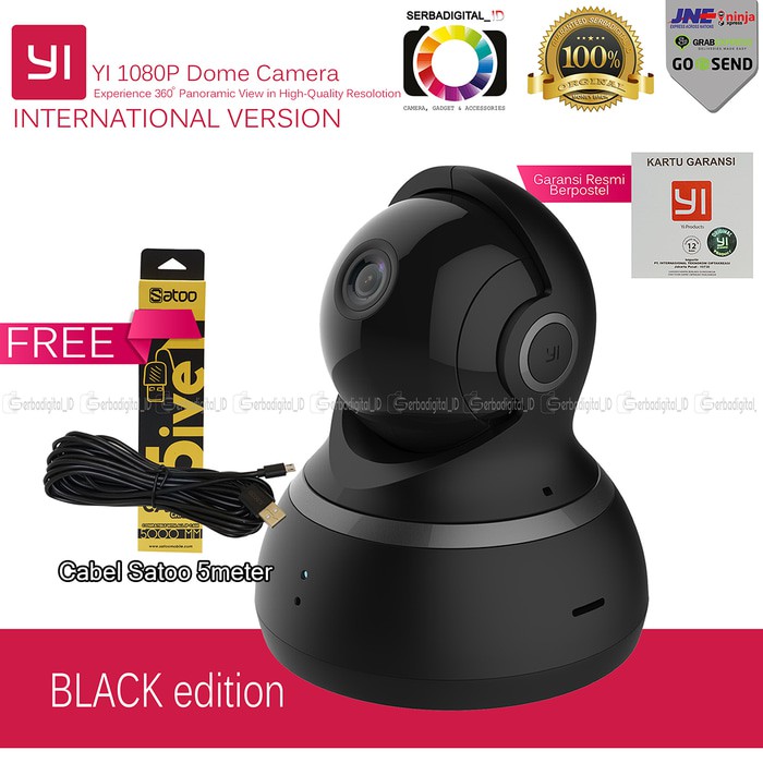 Xiaomi Yi Dome CCTV/ IP Camera 1080p Full HD Serba Extra Free Kabel 5M