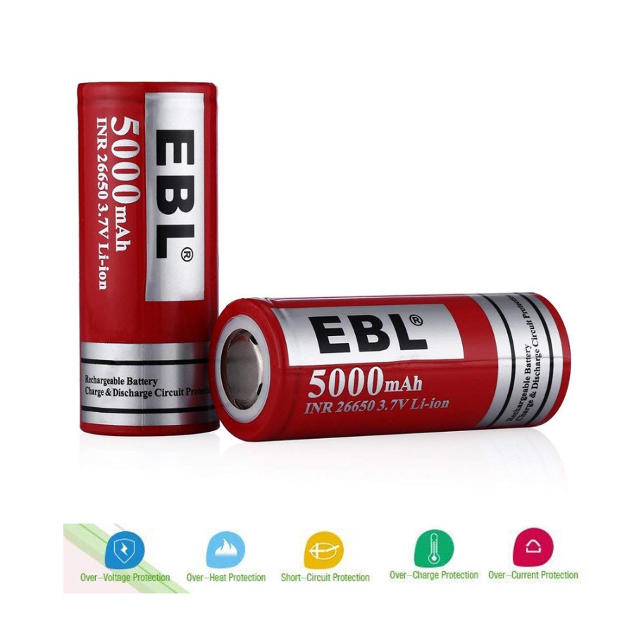 EBL 5000MAH BATTERY 26650 RECHARGEABLE BATTERY BATERA