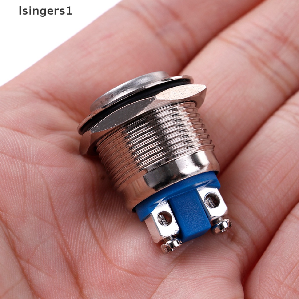 (lsingers1) 1pc Tombol Tekan momentary 19mm Anti Air Bahan metal