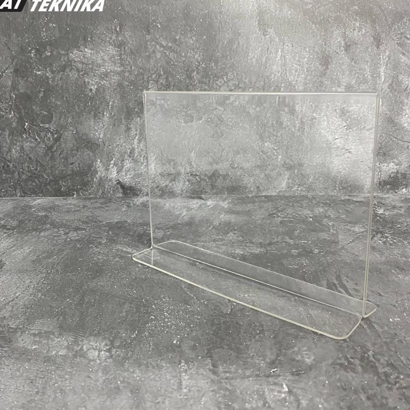 

TERLARIS TEMPAT BROSUR / TENT HOLDER AKRILIK DISPLAY LANDSCAPE A5 2 SISI