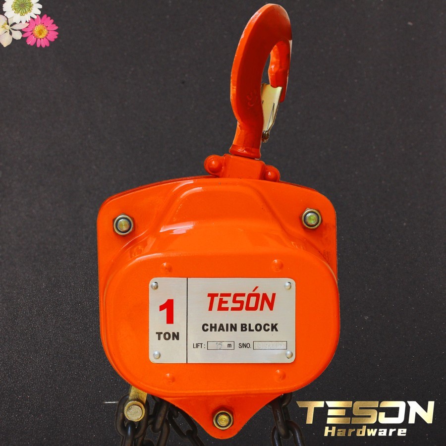 Teson Chain Block 1 Ton x 15 Meter Takel Katrol Hoist Chainblock