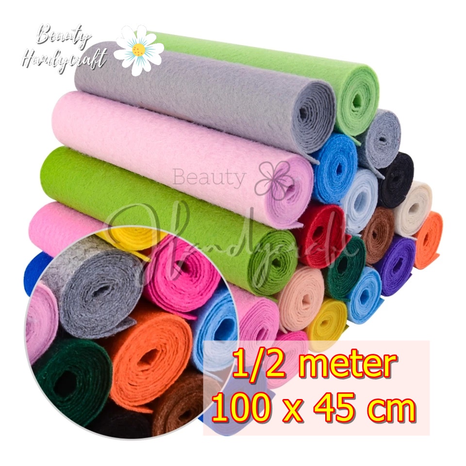 Kain flanel import 100x45cm [ 1/2 meter ] Tebal