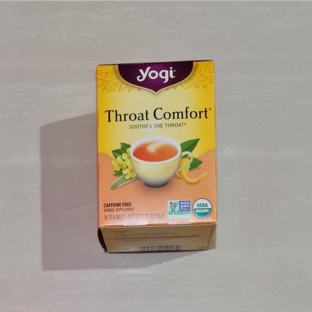 Teh Yogi Tea Throat Comfort Soothes the Throat 16 x 2 Gram