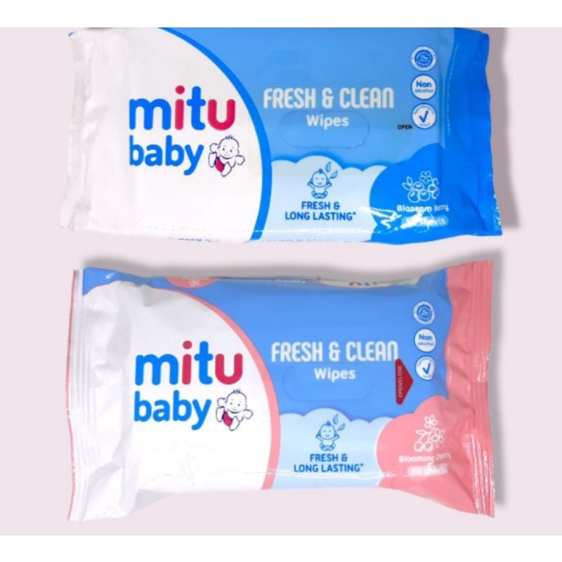 ( beli 1 gratis 1)tisu basah mitu baby wipes 50 shett