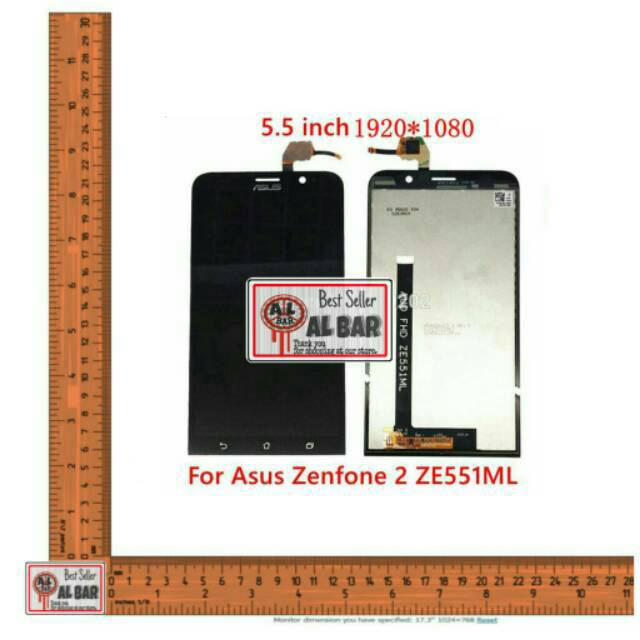 LCD Asus Zenfone 2 ZE551ML Z00AD Original Fullset Touchscreen