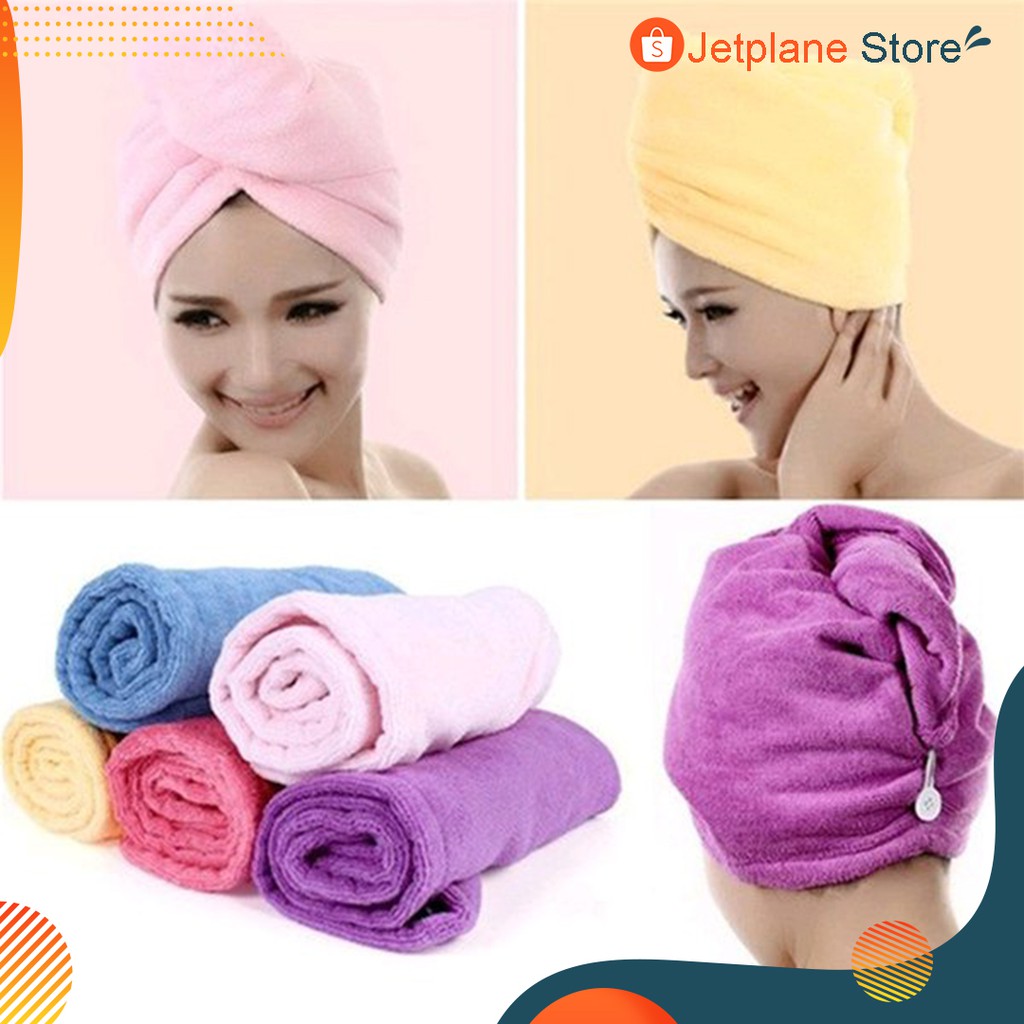 Handuk Keramas Microfiber Import Handuk Kepala Pengering Rambut Headband Ikat