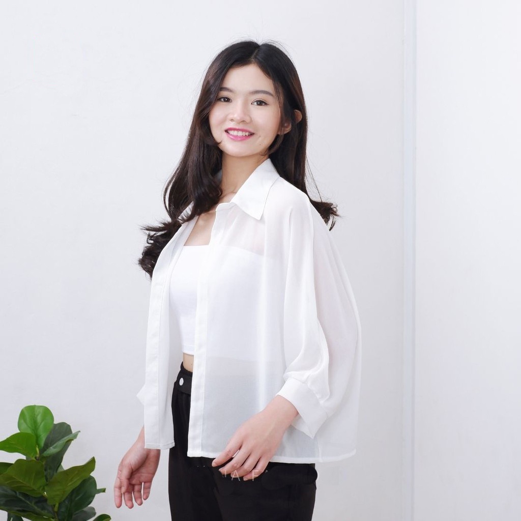 basic outer Atasan - bahan ceruty