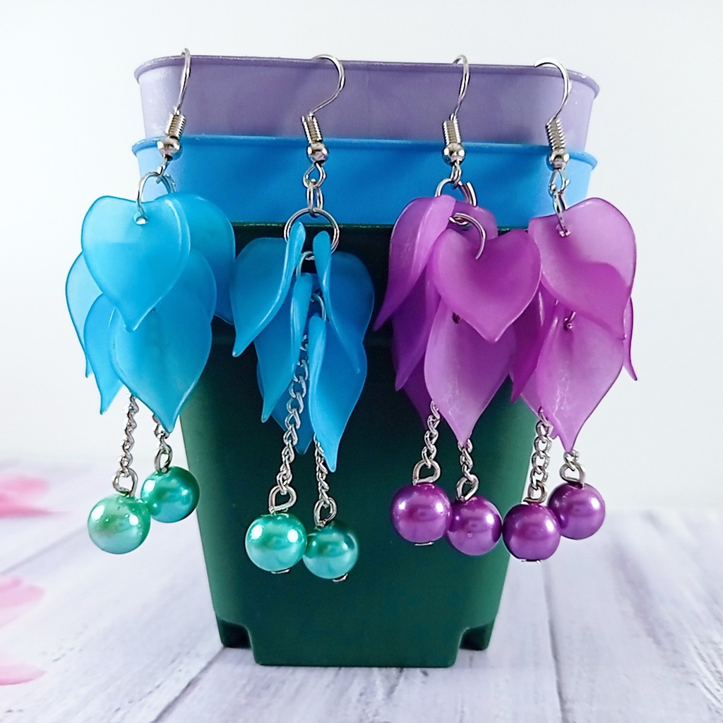 Kerabu Murah /giwang Cantik Kekinian /Anting Juntai Jurai Korea Handmade Untuk Wanita/Anting Hijab