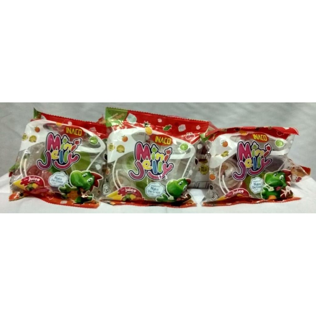 

Aneka Snack Inaco mini jelly isi 5 pcs 75 gram / Jelly/Nata Decoco