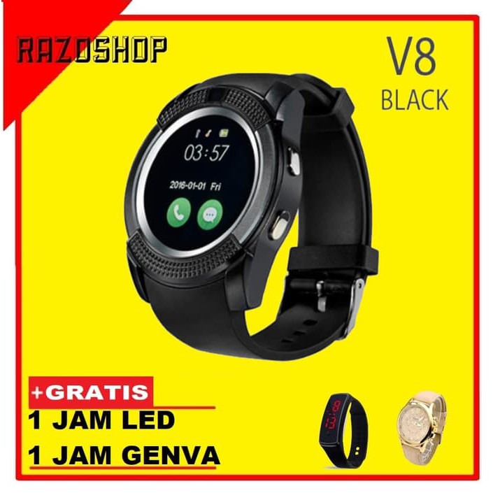Jam Tangan Pria/Smart Watch GSM V8/Smartwatch Digital Cognos