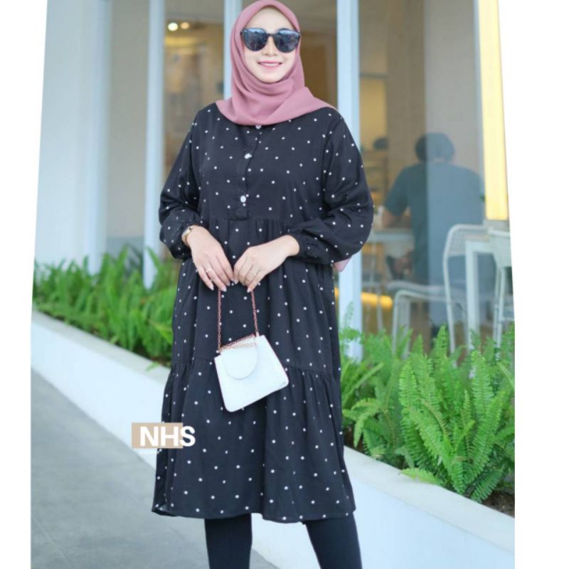 WIZA TUNIK MOTIF POLKA SIZE L-XXXL