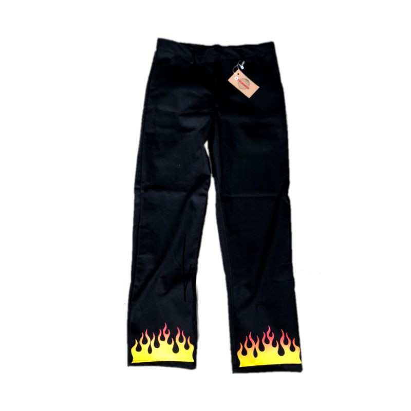 celana panjang api/CHINO BLACK ON FIRE