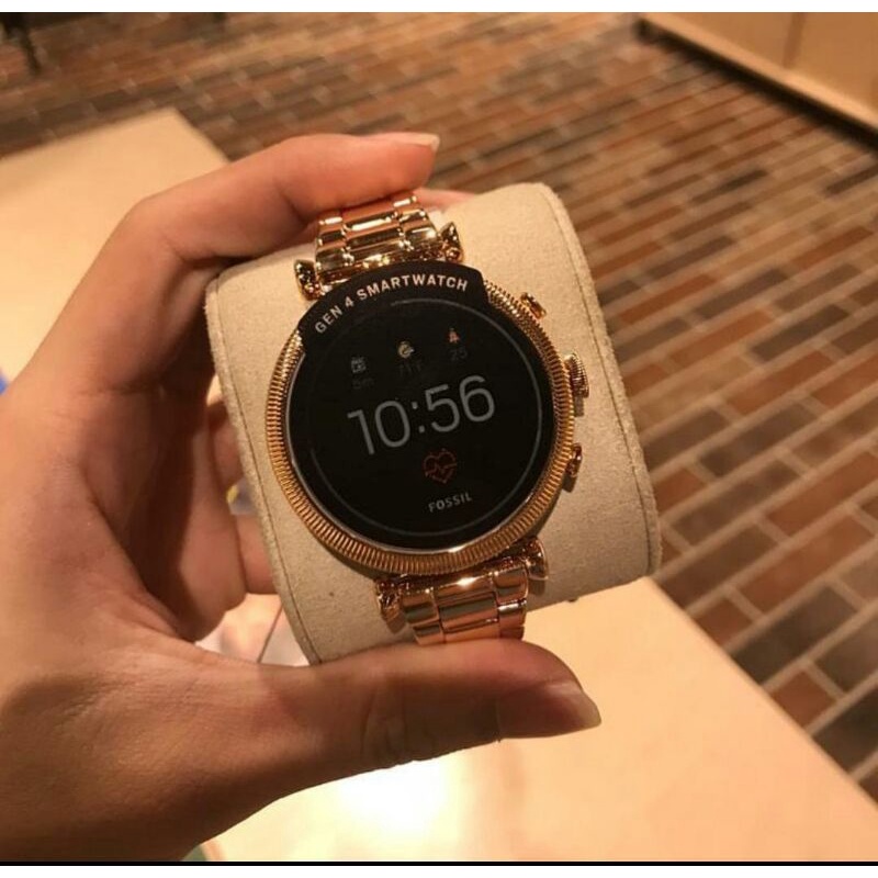 Fossil Gen 4 Smartwatch Venture HR Rose Gold Stainless FTW6040 (Lengkap Receipt)