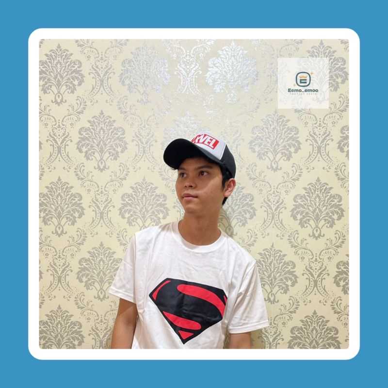 EMOEMO-Topi Baseball Pria anak Logo MARVEL Snapback Topi Distro Jaring trucker Hat