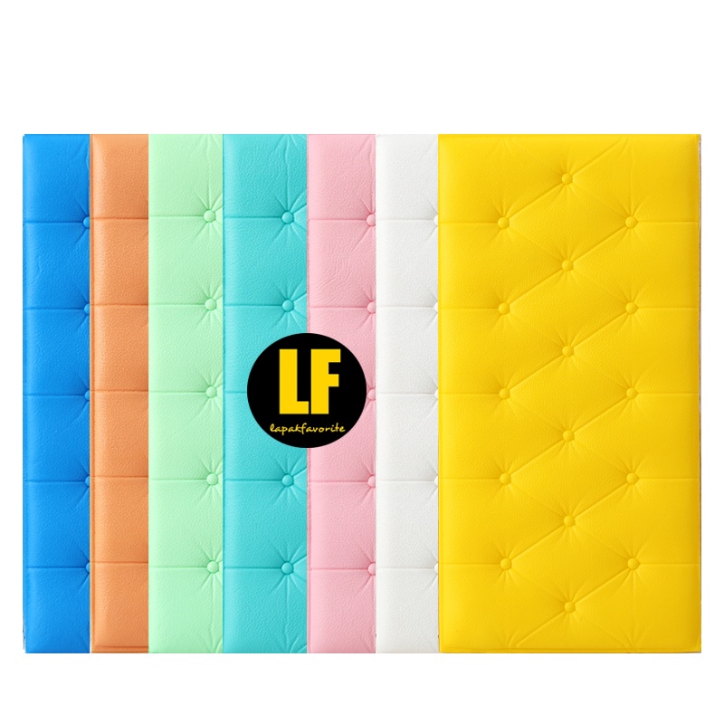 AA Wallpaper Stiker Foam 3D Headboard Dinding Busa Wall Foam Dinding Head Wall Sticker