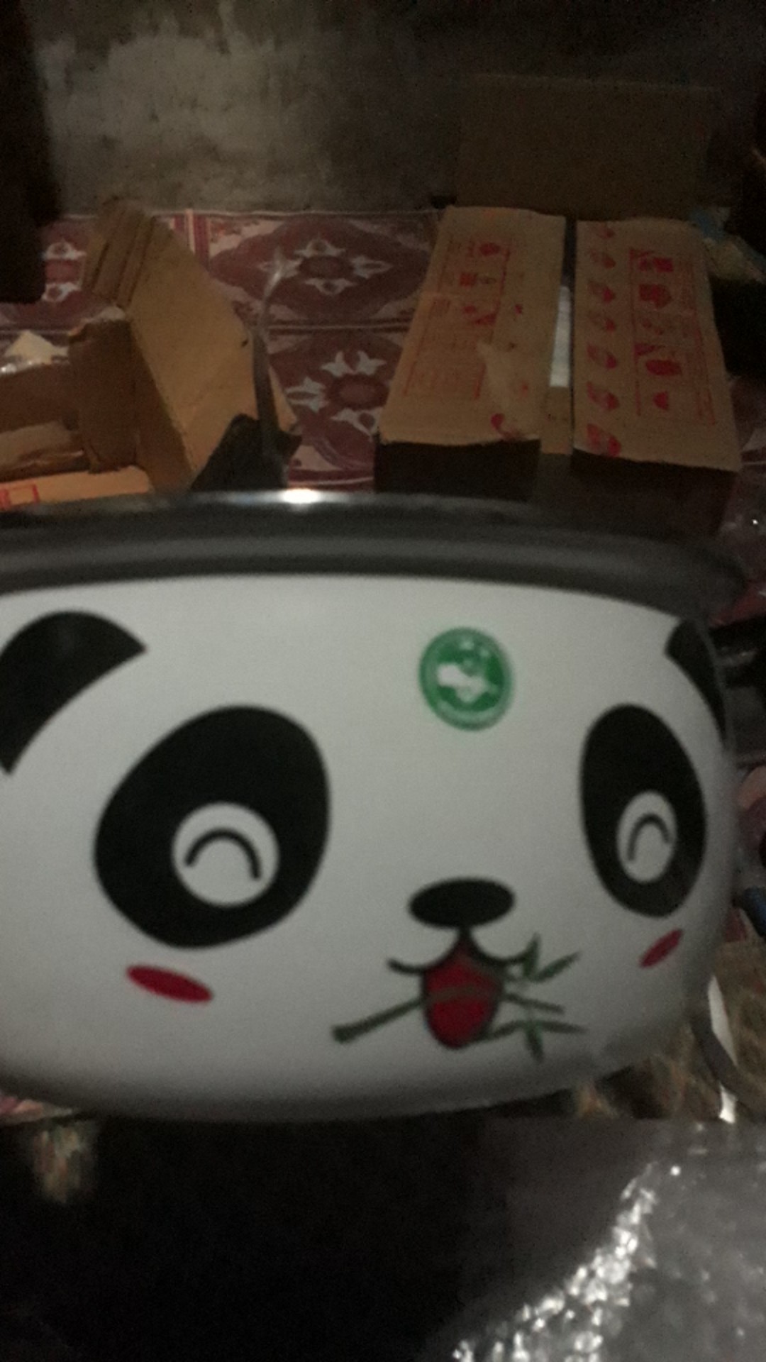 Panci Enamel 22cm Tutup Kaca Hello Panda Maspion