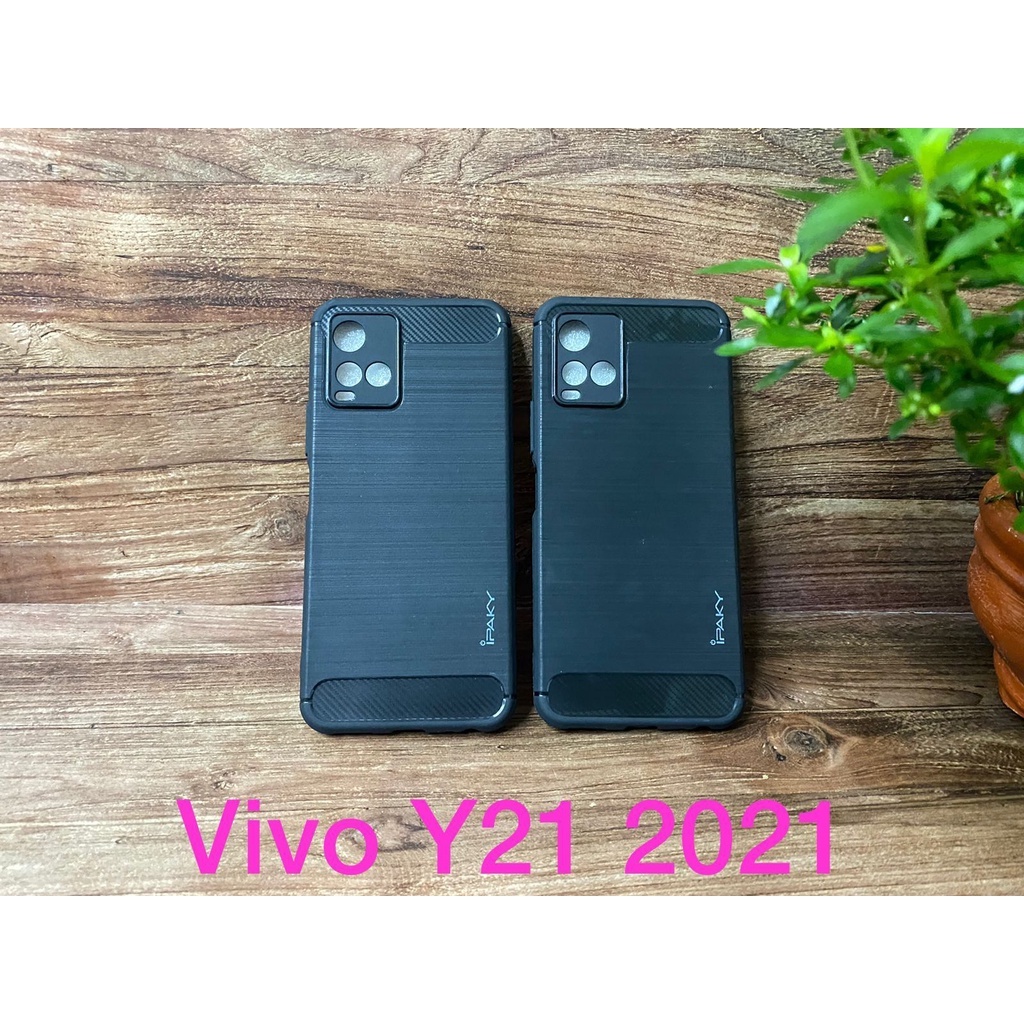 PROMO Soft Case VIVO Y21 Y21s Y33s Case Ipaky Carbon Premium Softcase Rugged Armor Protek Camera | Case Transaran AirBag