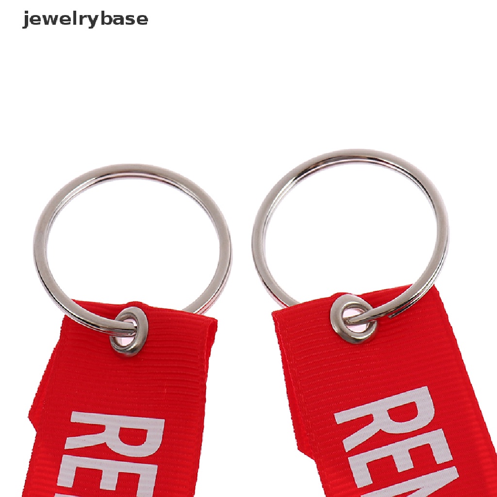 Gantungan Kunci Mobil Motif Bordir Tulisan Remove Before Flight Warna Merah Untuk Hadiah