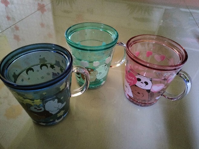 Miniso We Bare Bears - Water Bottle Injection Cup Botol Minum Anak 260 Ml