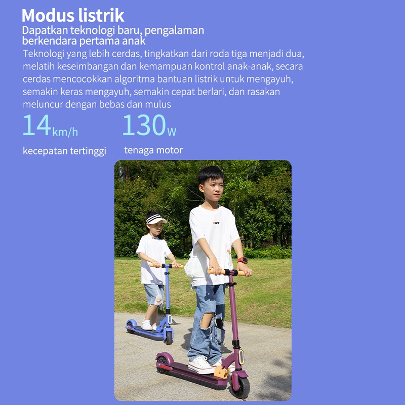 Skuter Listrik Otoped Anak Dewasa High Quality Scooter kids Mini Skuter