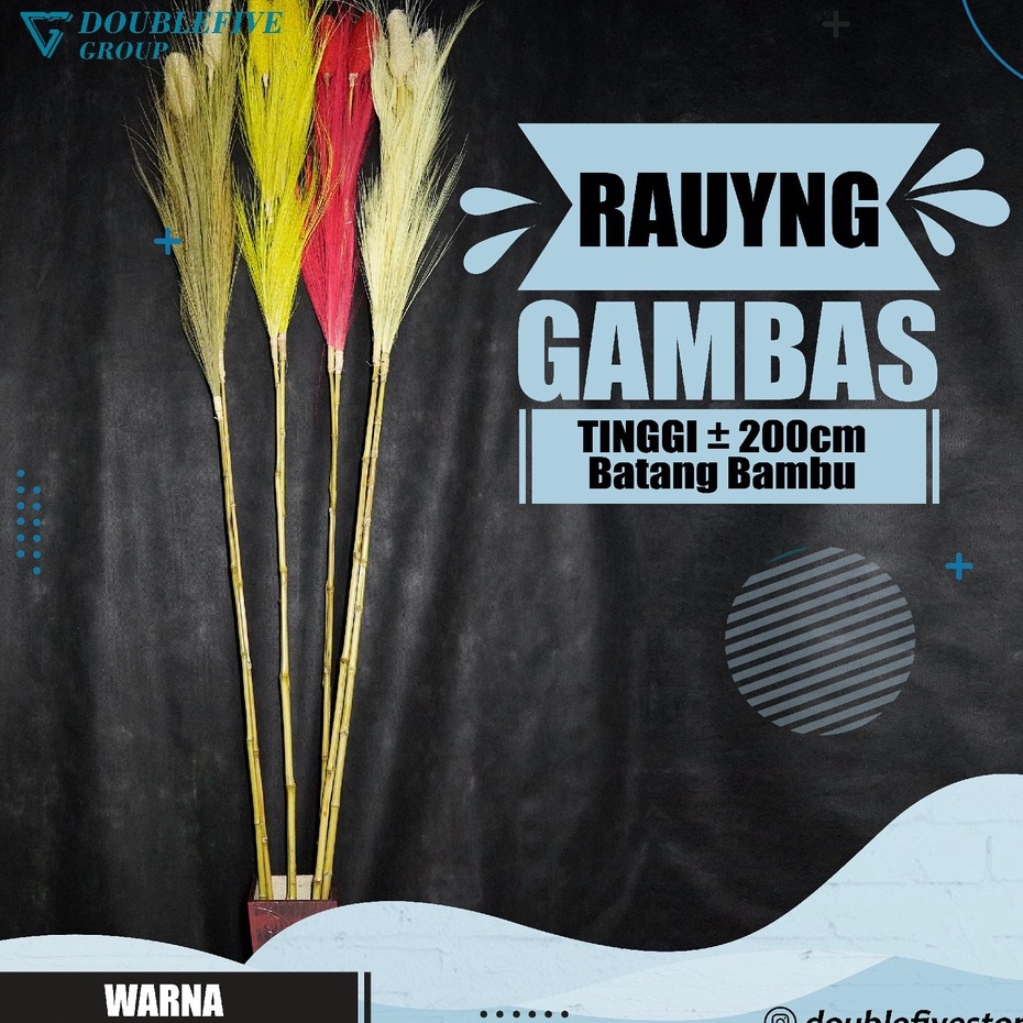 HIASAN RUMAH BAMBU ULIR RAYUNG BESAR DEKORASI BAMBU ULIR ( TIDAK TERMASUK VAS/POT ) 200 cm