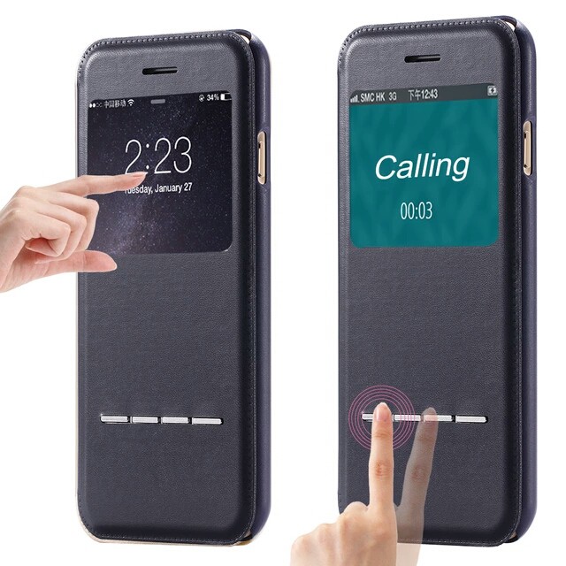 PROMO IPHONE 6 PLUS FLIPCASE SMART VIEW LEATHER FLIP CASE COVER